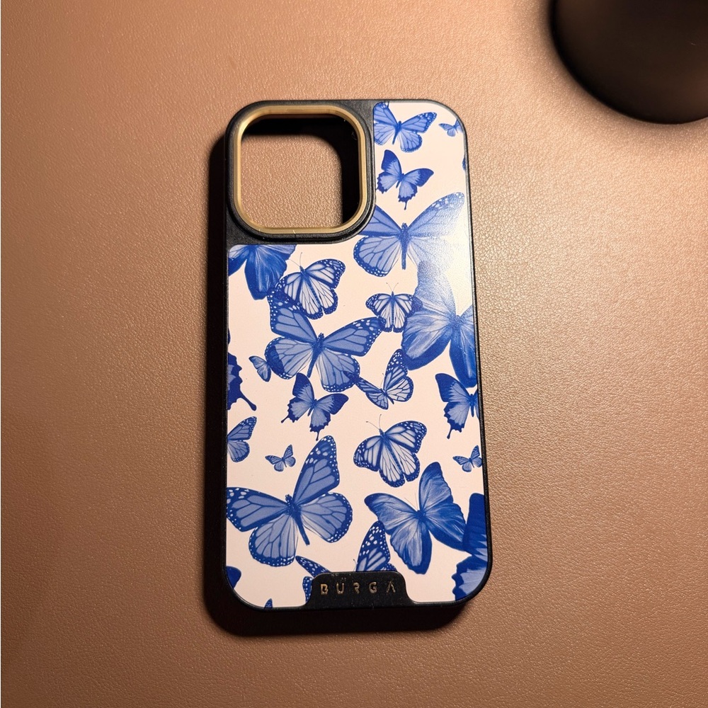 Velvet Caviar Blue Butterfly iPhone Case